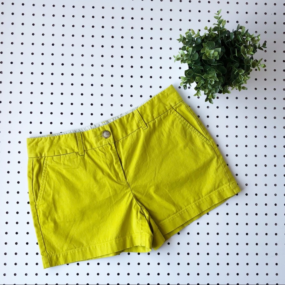 LOFT Chartreuse shorts